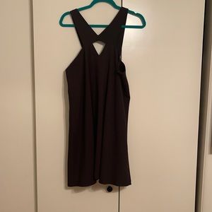 Black midi dress with cut out